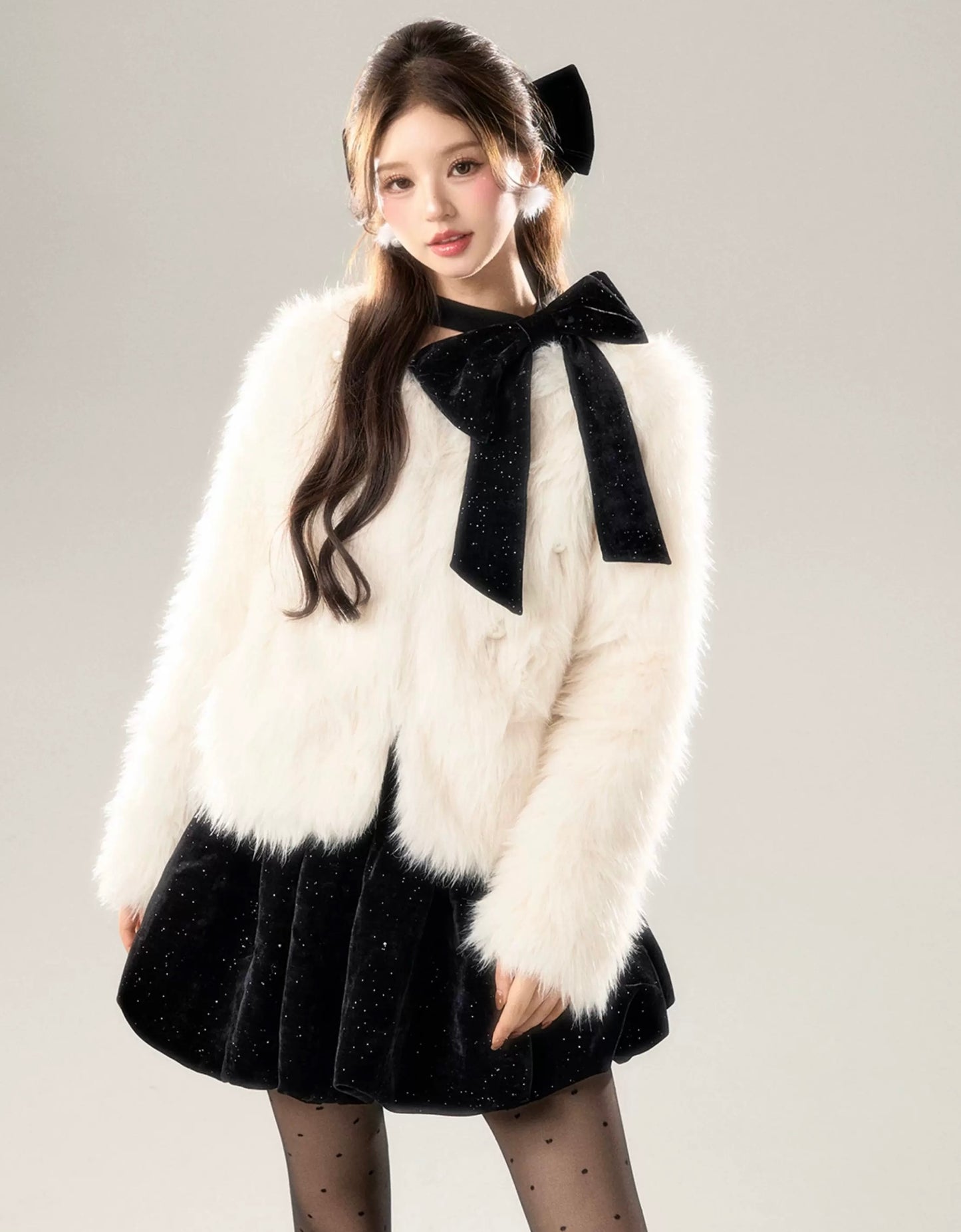 far perl ivory coat KS1226