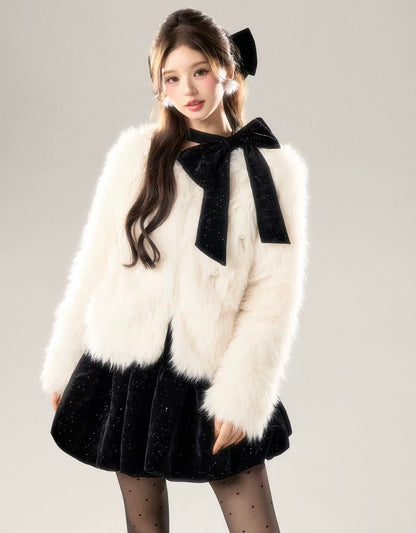 far perl ivory coat KS1226