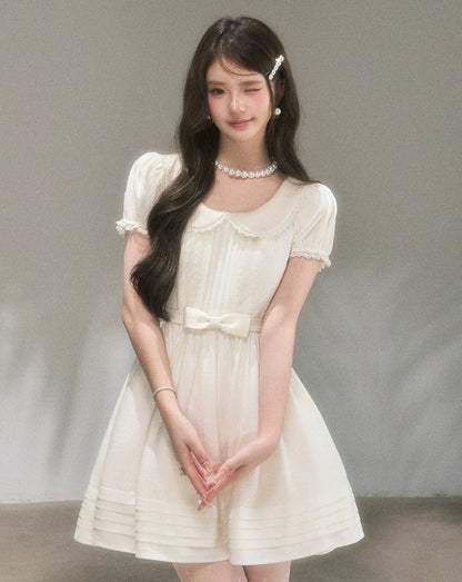 ribbon waist high-end one-piece KS1301