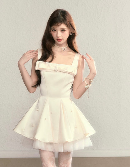 Perl point ribbon one-piece KS1276