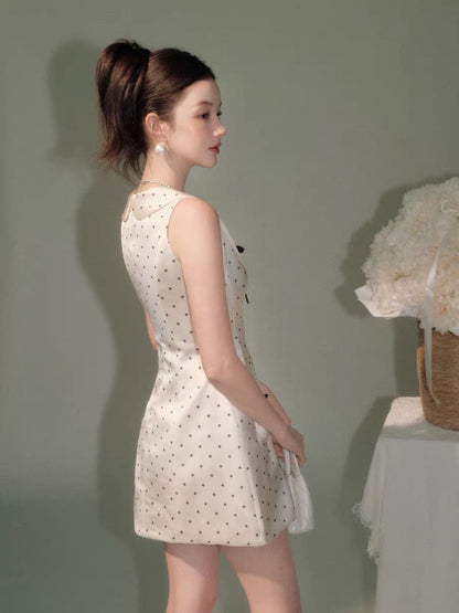 dot ribbon mood one-piece KS1314