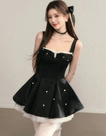 Perl point ribbon one-piece KS1276