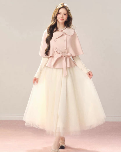 girly line pink coat KS1331