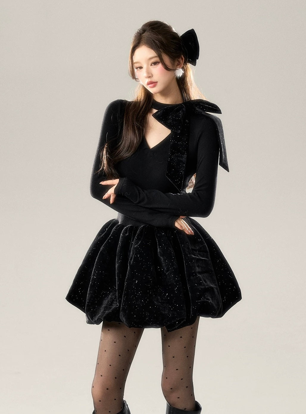 ワンピース kim sua. balloon luxury one-piece KS1225 balloon luxury one-piece KS1225 – kim sua.