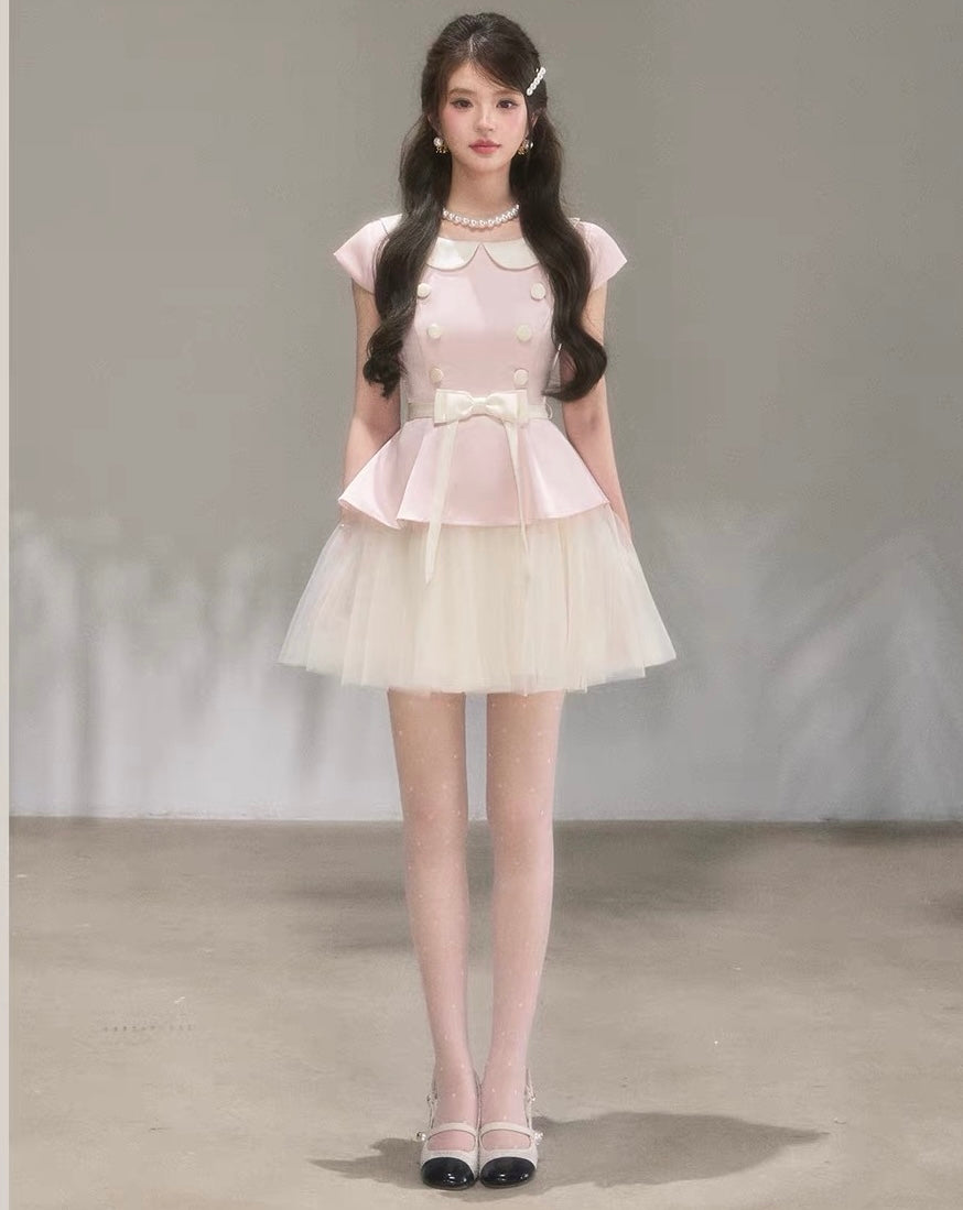 girly pink botann one-piece KS1287