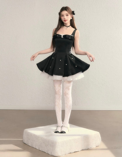 Perl point ribbon one-piece KS1276