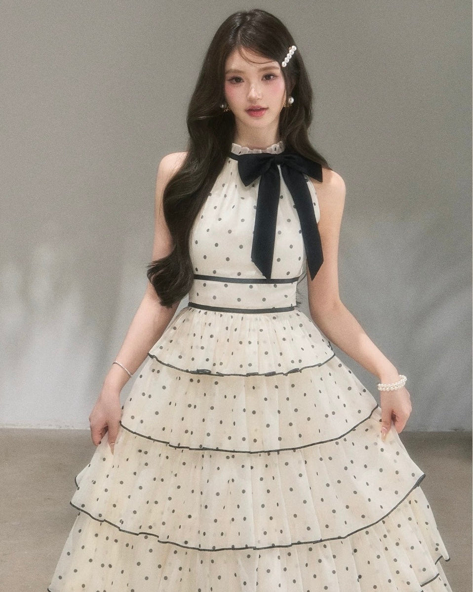 dot high-end line long one-piece KS1295