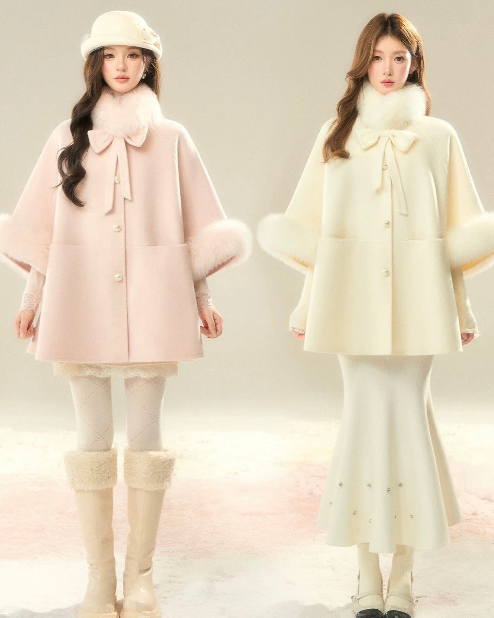 milky bell coat KS1230
