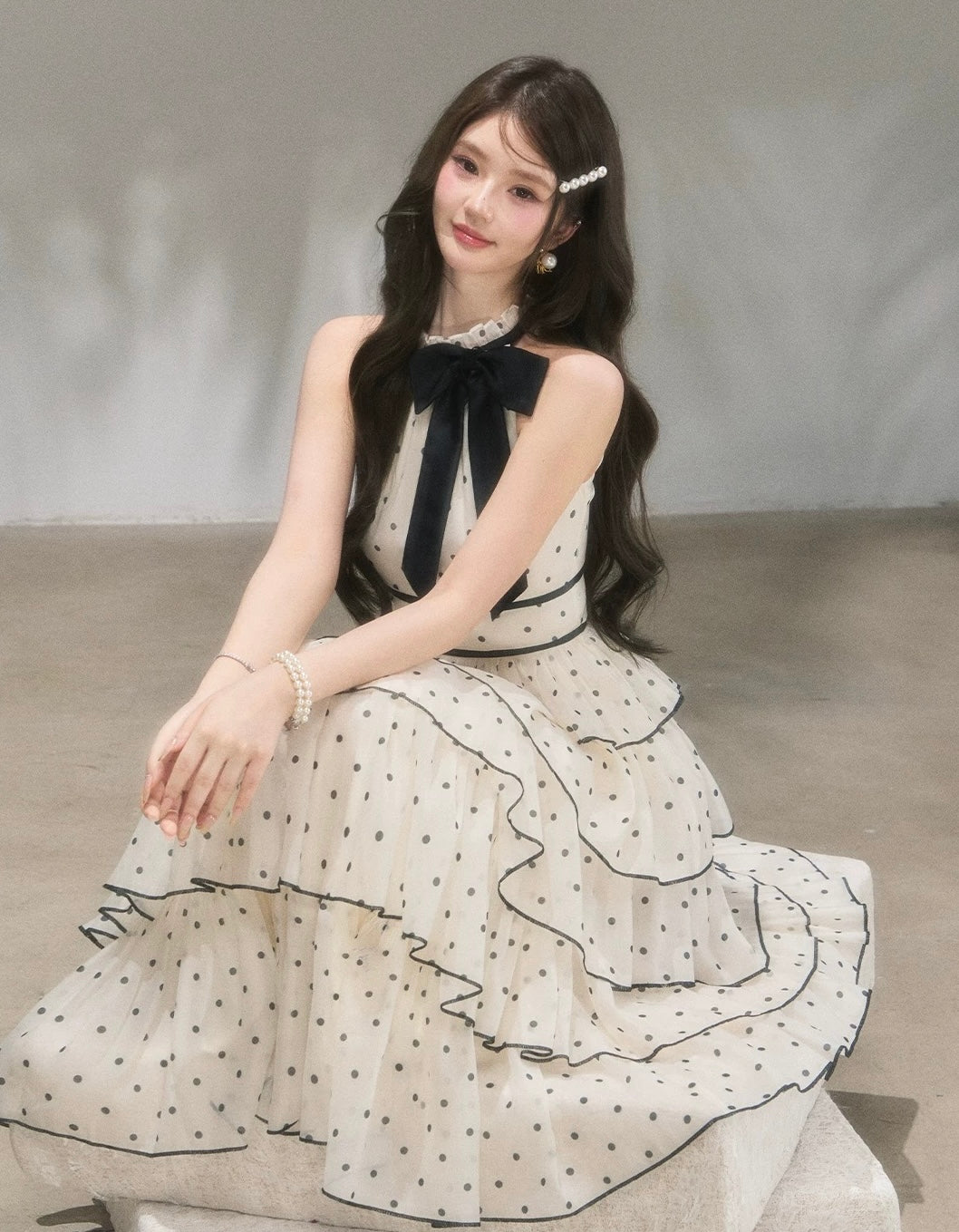 dot high-end line long one-piece KS1295