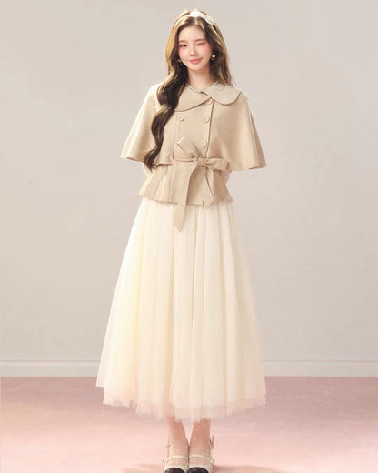 girly line beige coat KS1330