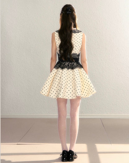 dot lace high-end one-piece KS1282