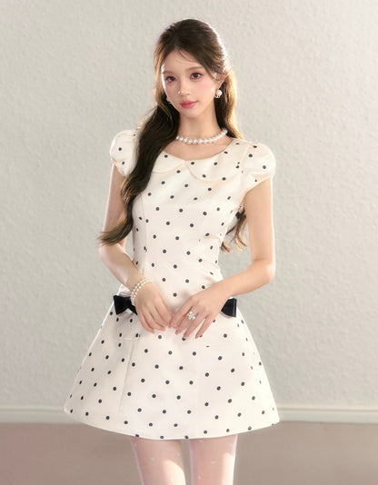 dot luxury ribbon one-piece KS1274