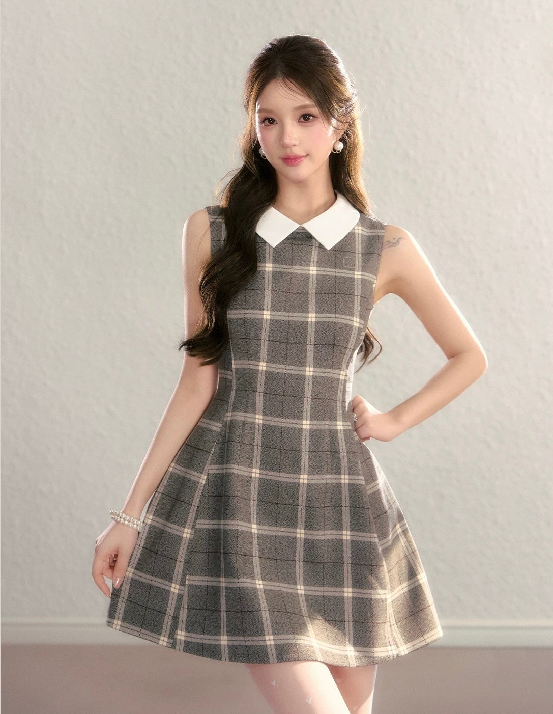 check girly one-piece KS1286