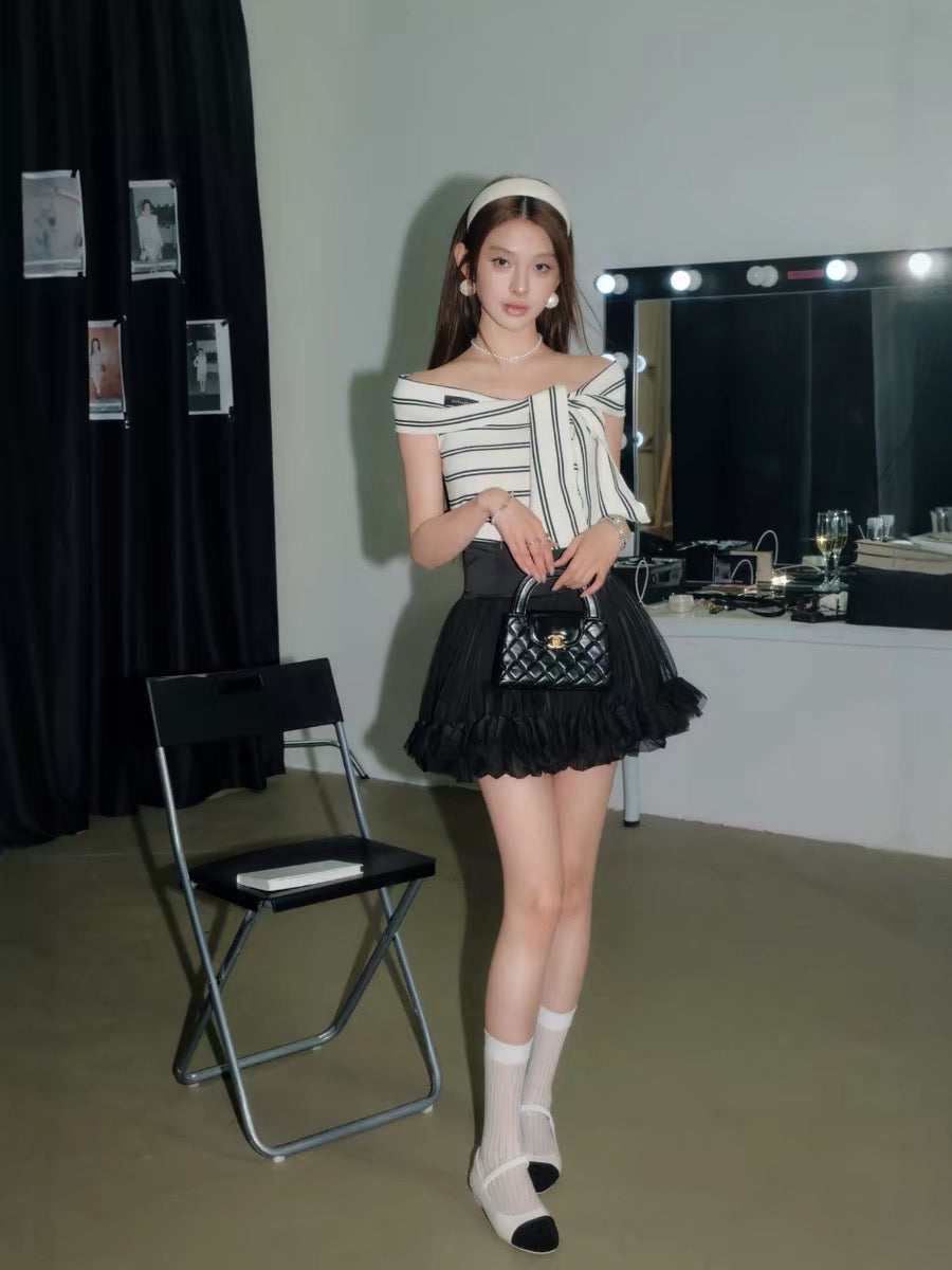 line mood tops & skirt KS1308