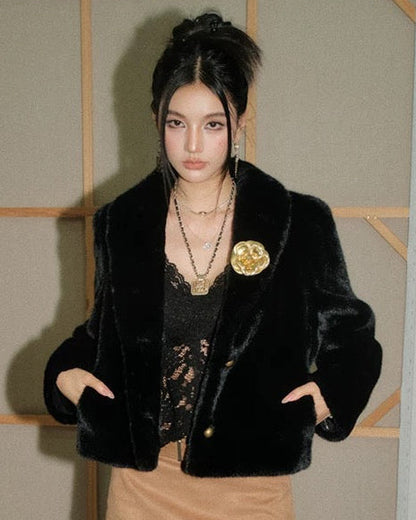 far short luxury coat KS1208