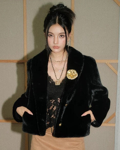 far short luxury coat KS1208