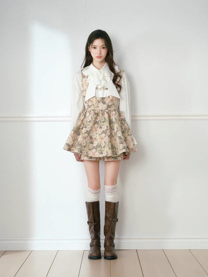 flower mood high-end one-piece& blouse KS1335