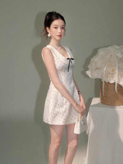 dot ribbon mood one-piece KS1314