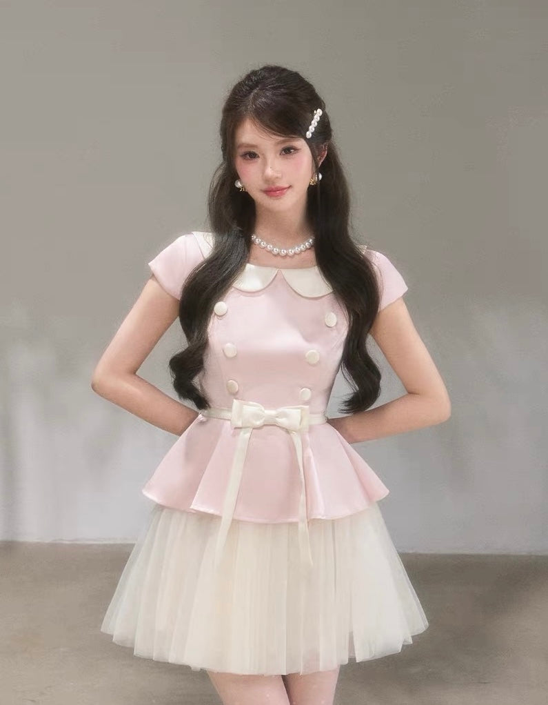 girly pink botann one-piece KS1287
