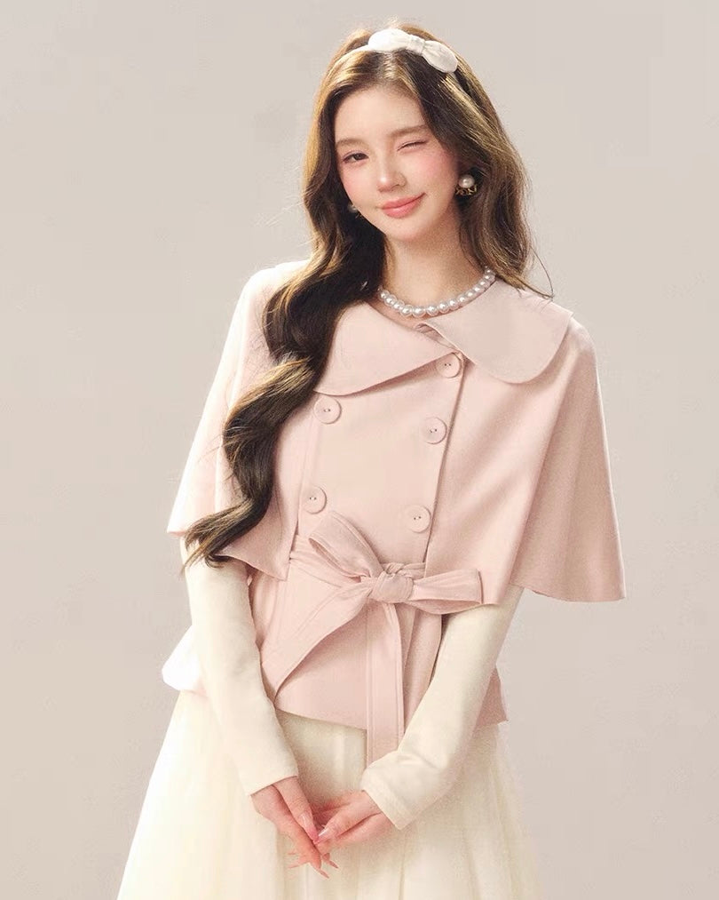 girly line pink coat KS1331