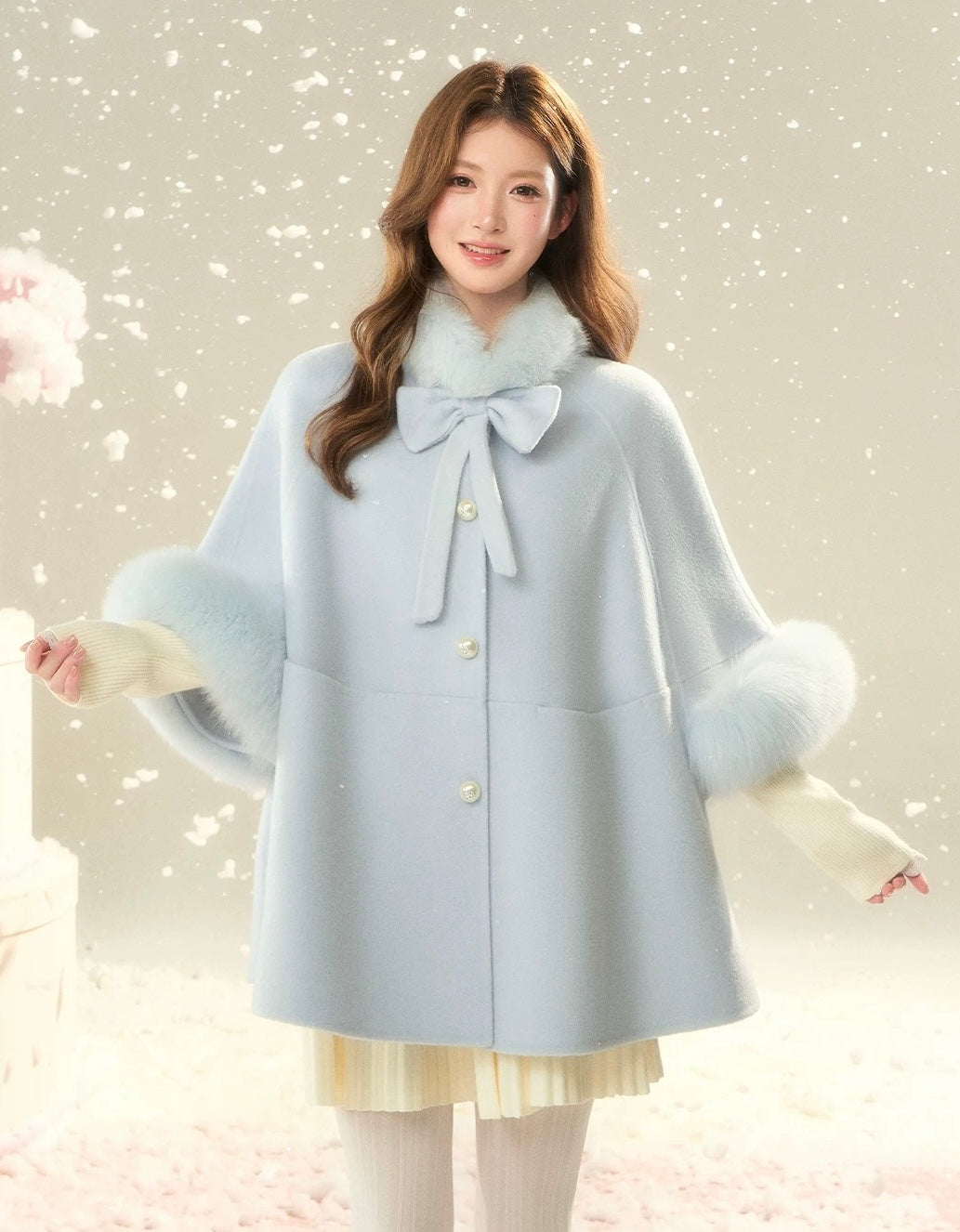 milky bell coat KS1230