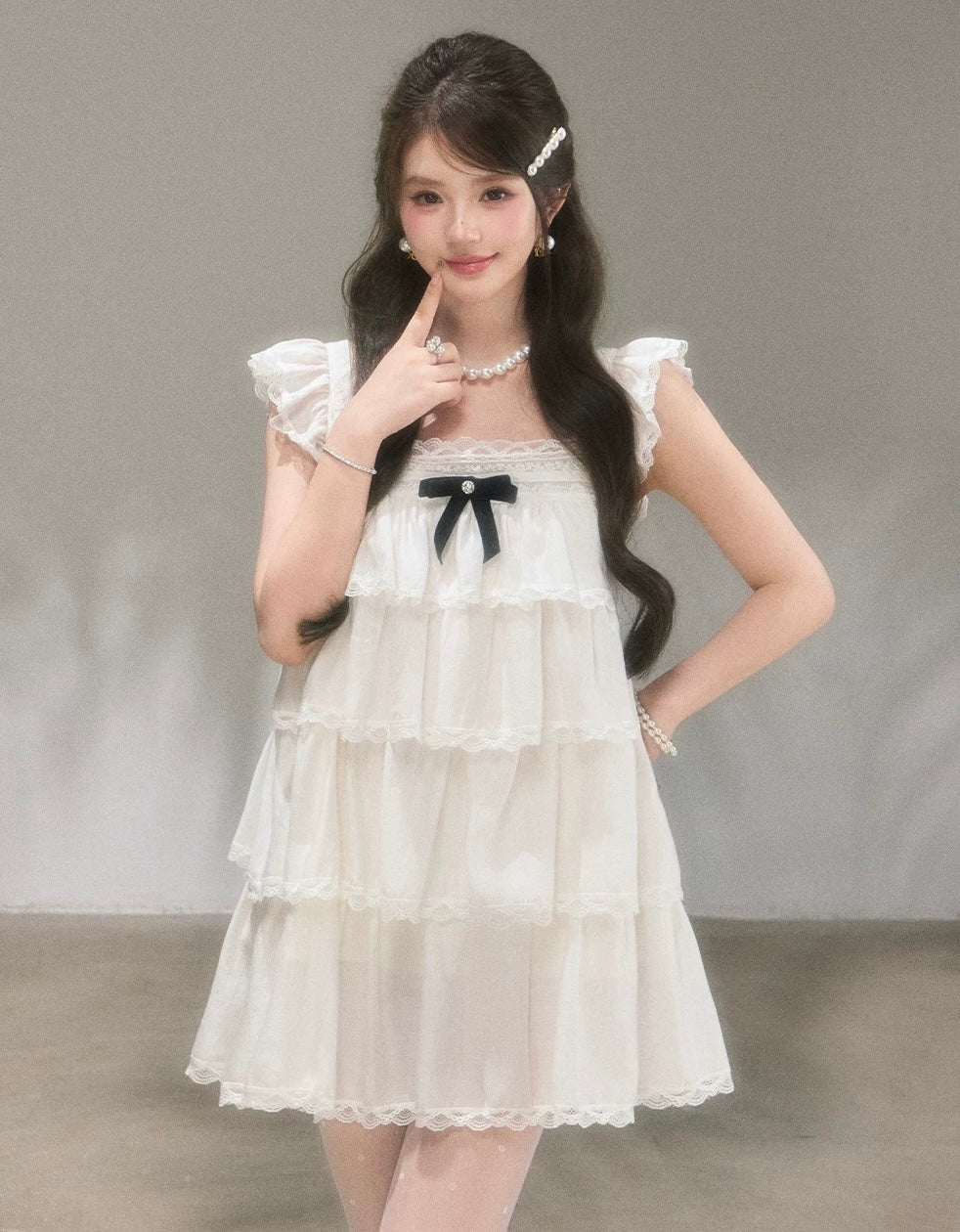 frill volume one-piece KS1293