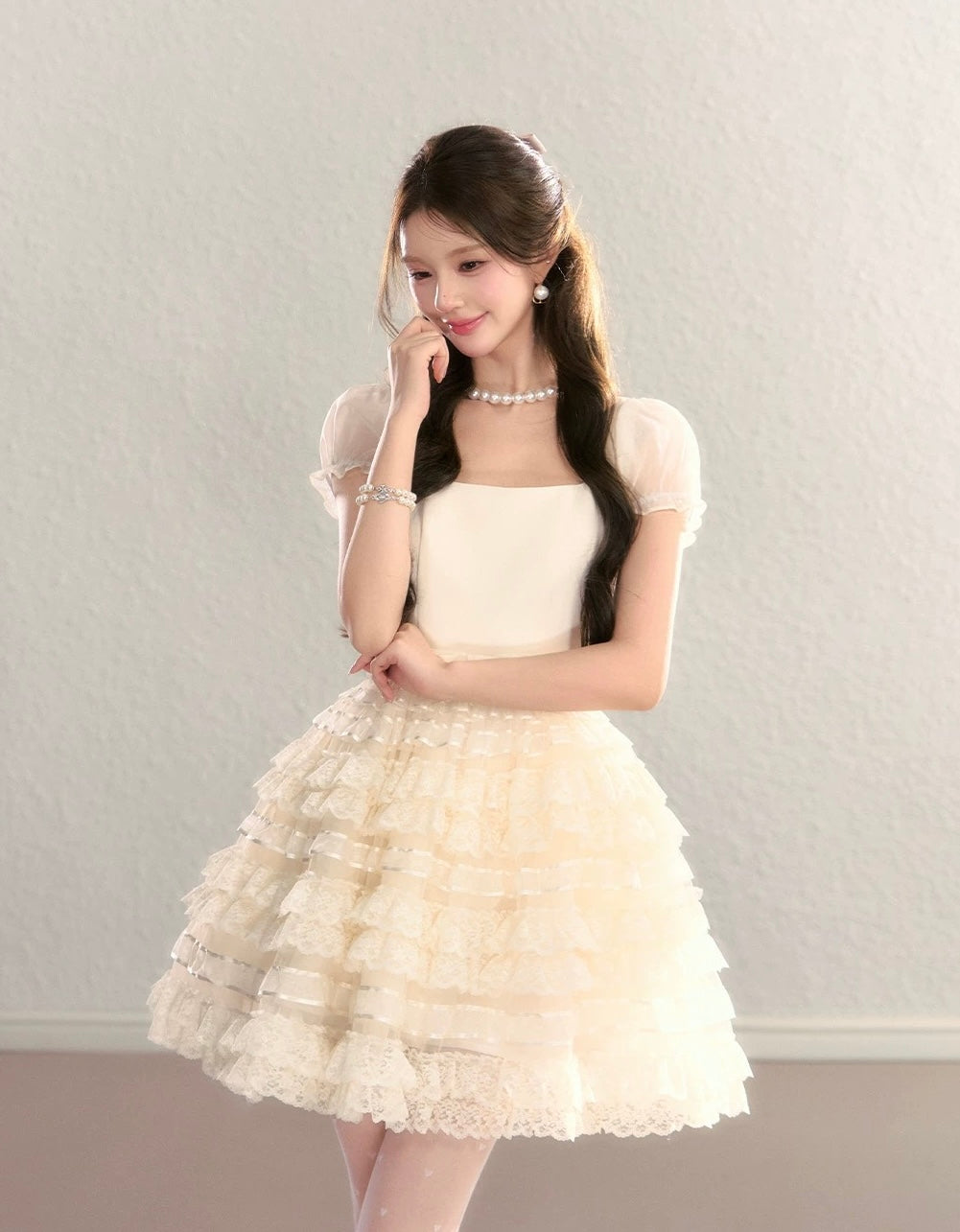 frill mood luxury one-piece KS1283