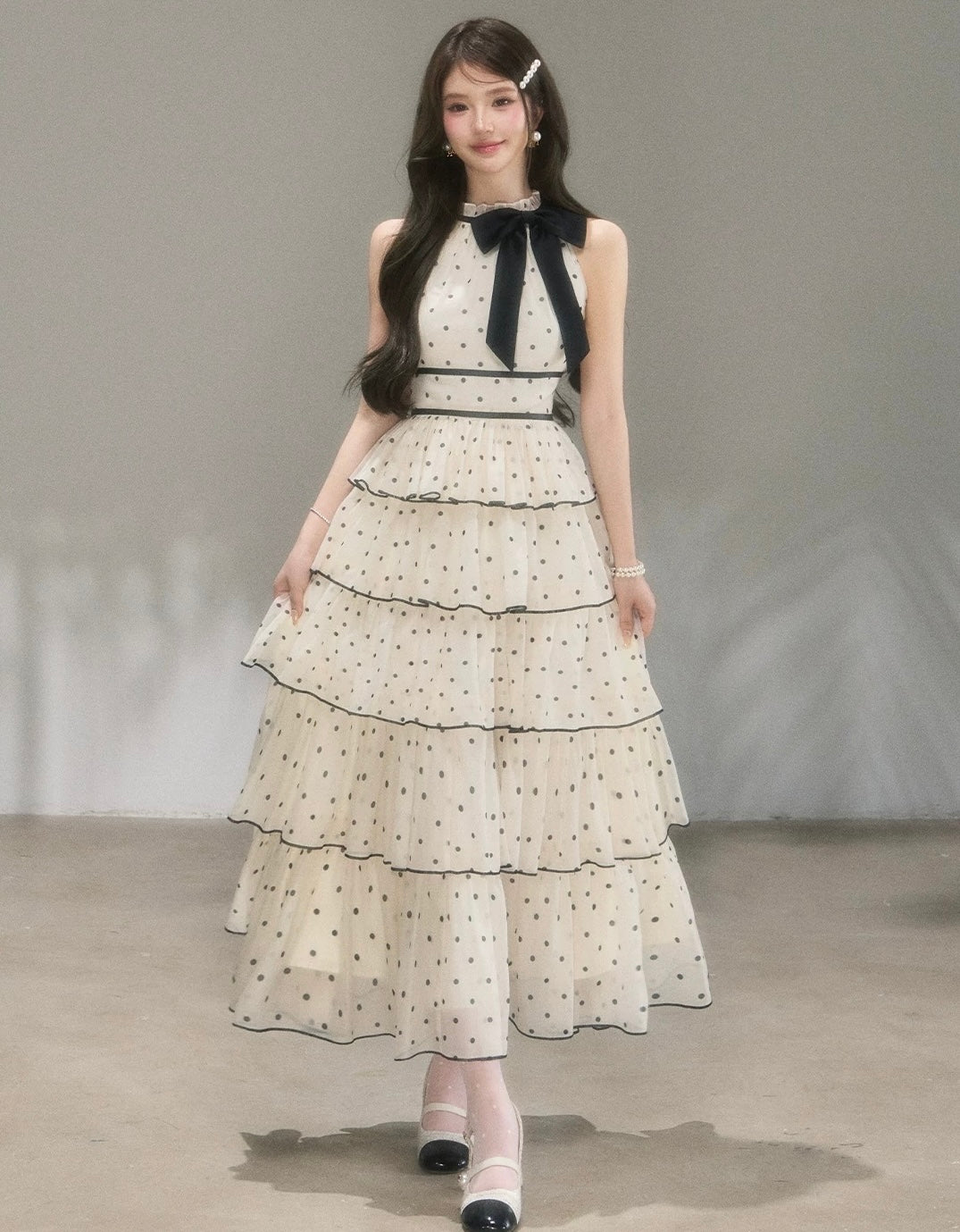 dot high-end line long one-piece KS1295