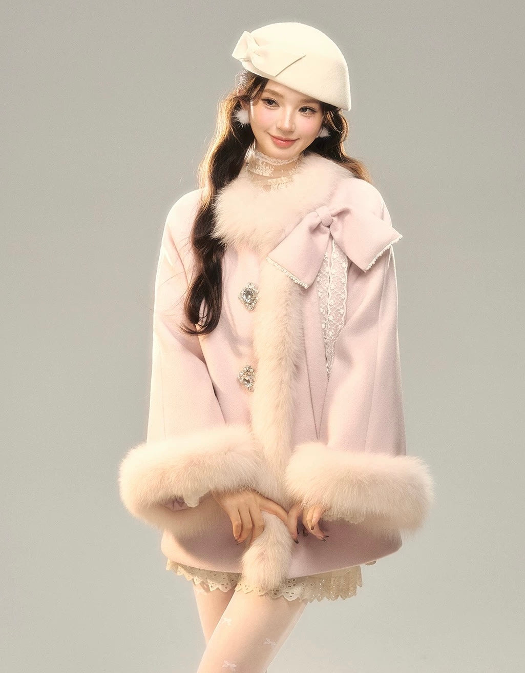 lace point luxury tops KS1233