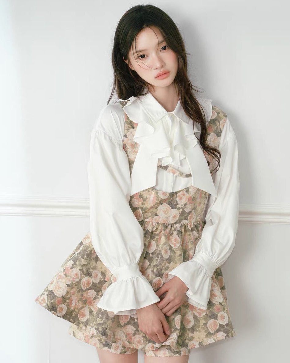 flower mood high-end one-piece& blouse KS1335