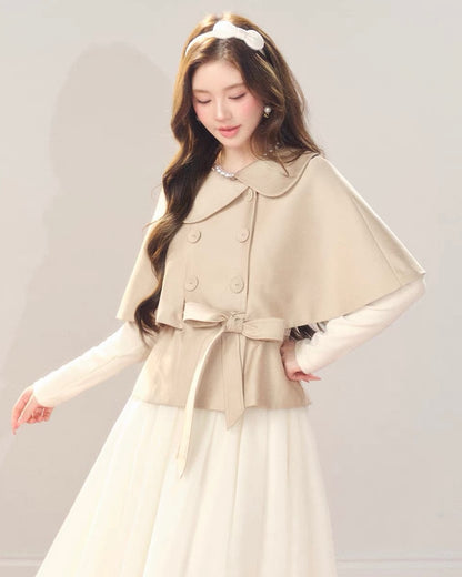 girly line beige coat KS1330