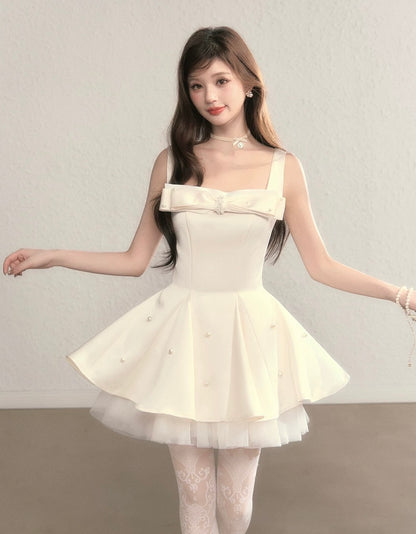 Perl point ribbon one-piece KS1276