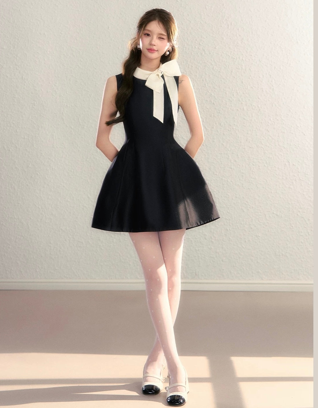 ribbon point bijou one-piece KS1284