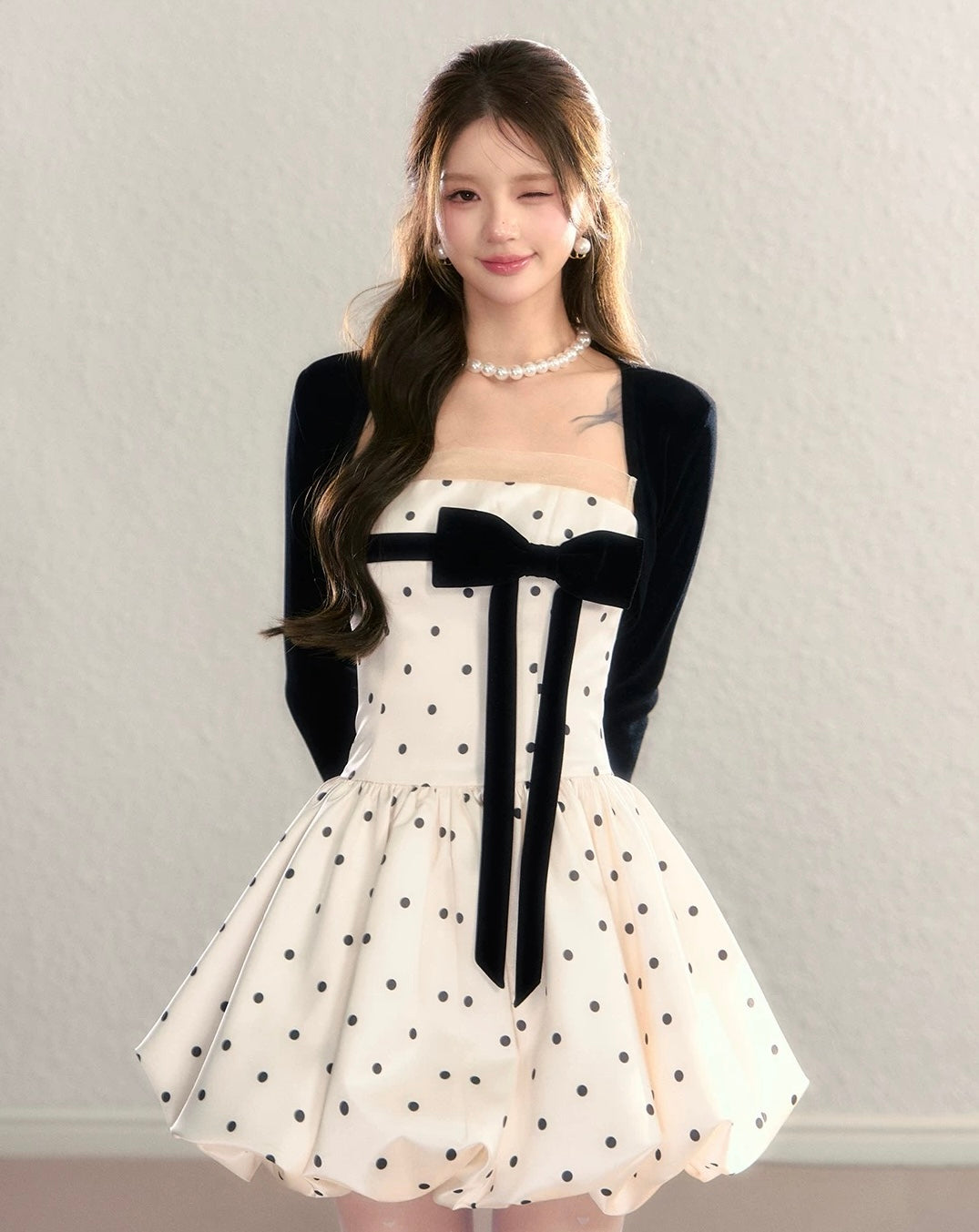 dot balloon one-piece KS1281