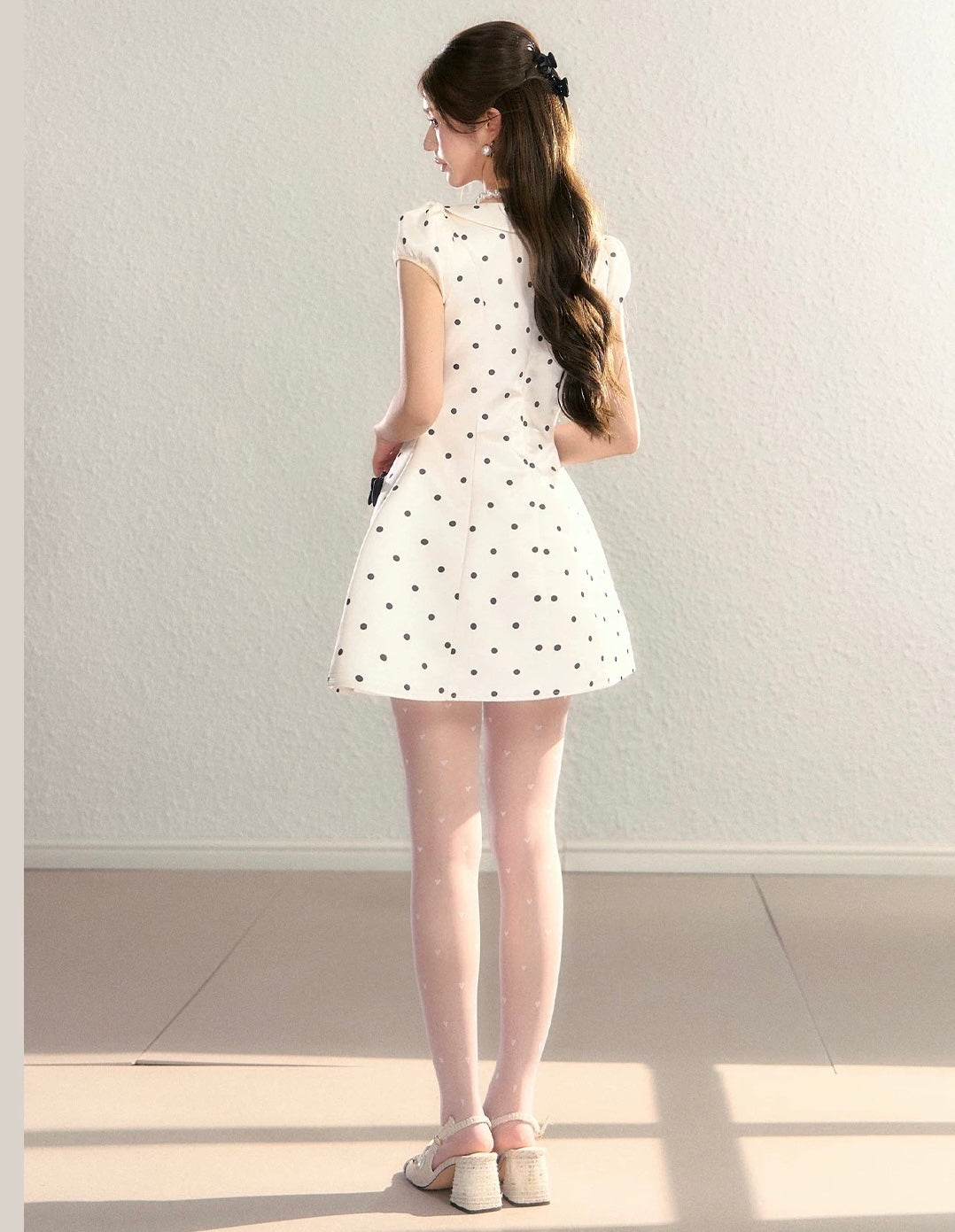 dot luxury ribbon one-piece KS1274