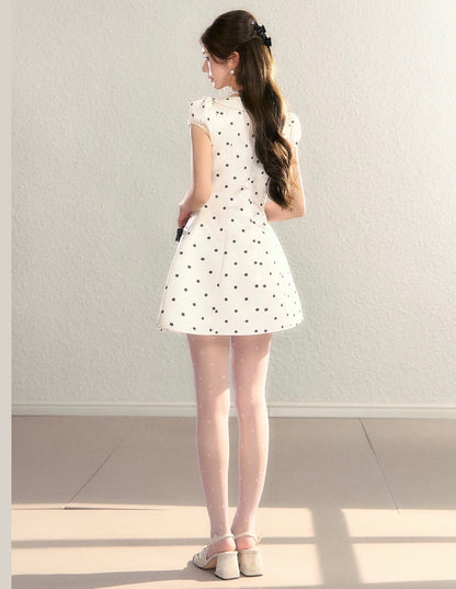 dot luxury ribbon one-piece KS1274