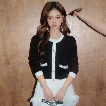 line luxury cardigan tops KS1202