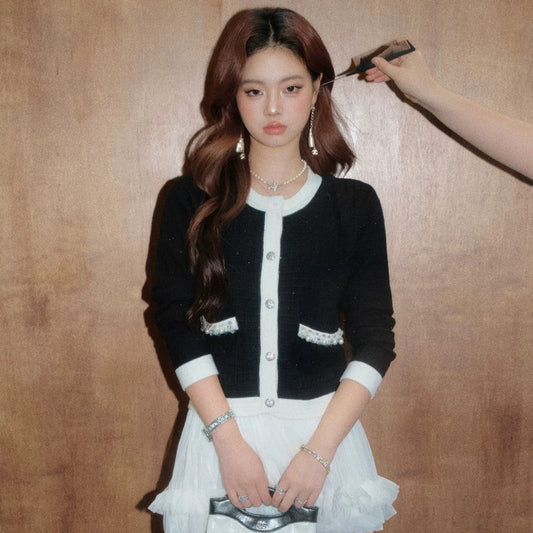 line luxury cardigan tops KS1202